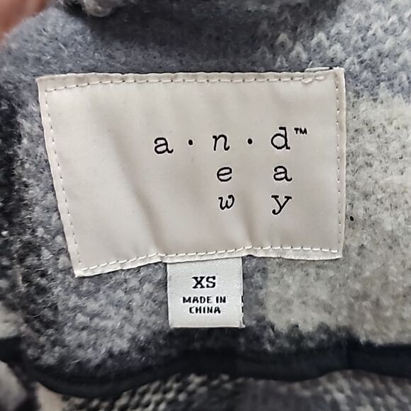 A New Day Checkered Belted Peacoat Jacket Size XSmall - Picture 13 of 13